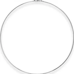1,5mm Halsreif Halskette aus 925 Silber rhodiniert matt 45cm
