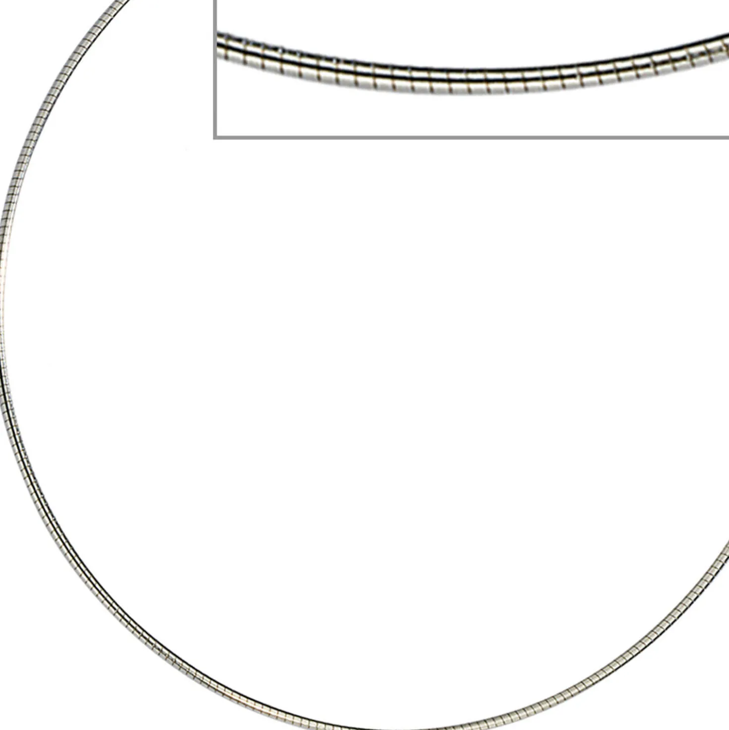 1mm Halsreif Halskette Collier aus Edelstahl Halsschmuck, 45cm