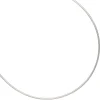 1,5mm Halsreif Omegakette Collier, 925 Silber rhodiniert, rund, 45cm