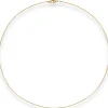 1mm Halsreif Omegakette Tondakette Collier Halskette aus 333 Gold Gelbgold 45cm