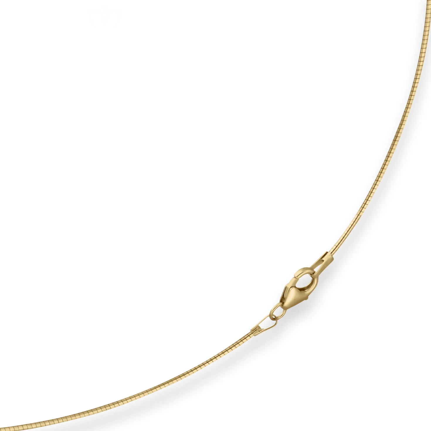 1mm Halsreif Omegakette Tondakette Collier Halskette aus 333 Gold Gelbgold 50cm