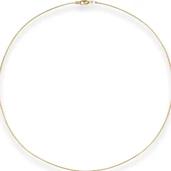 1mm Halsreif Omegakette Tondakette Collier Halskette aus 333 Gold Gelbgold 40cm