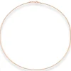 1,5mm Halsreif Omegakette Tondakette Collier Omegareif aus 750 Gold Rotgold 45cm