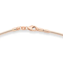1,5mm Halsreif Omegakette Tondakette Collier Omegareif aus 750 Gold Rotgold 45cm