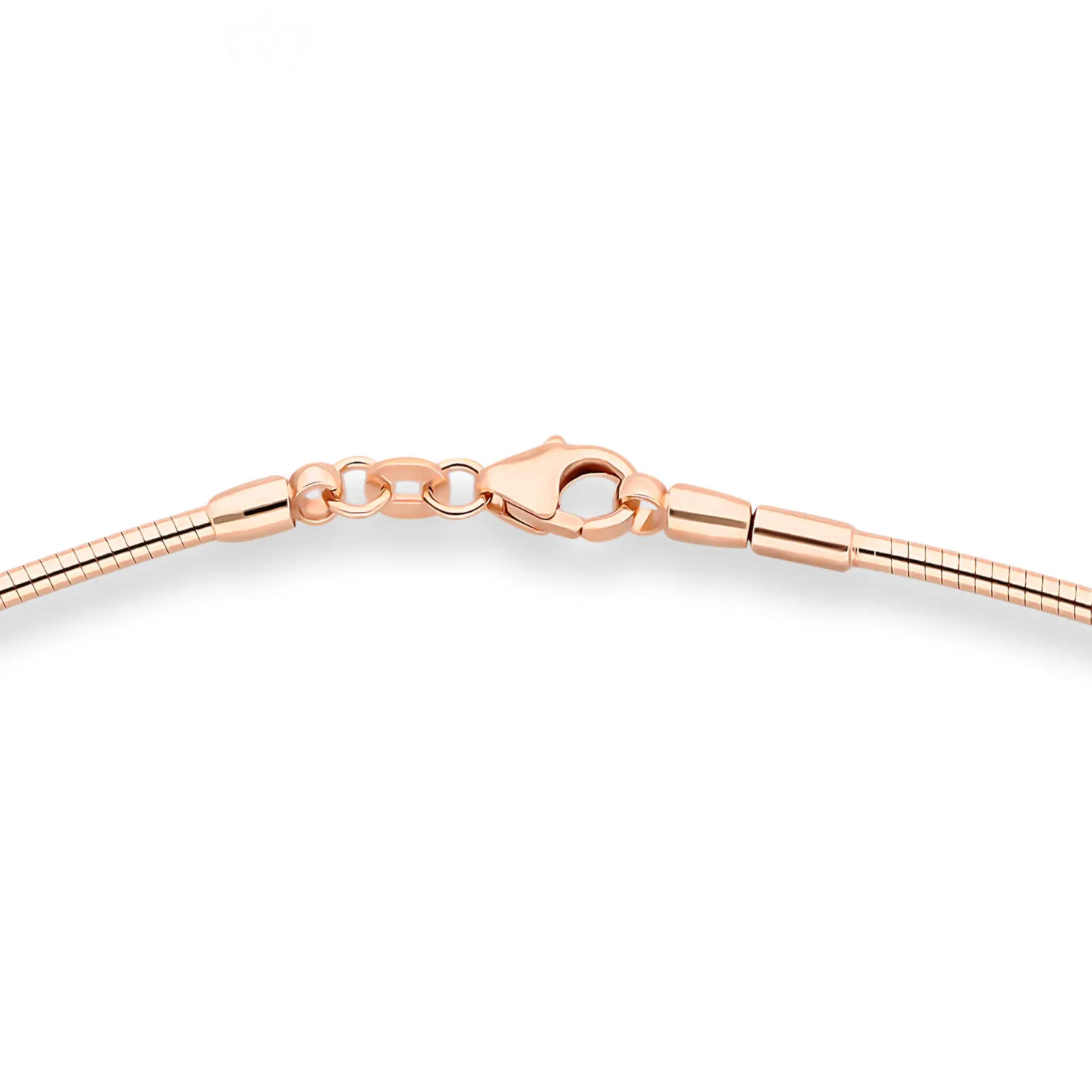 1,5mm Halsreif Omegakette Tondakette Collier Omegareif aus 750 Gold Rotgold 45cm
