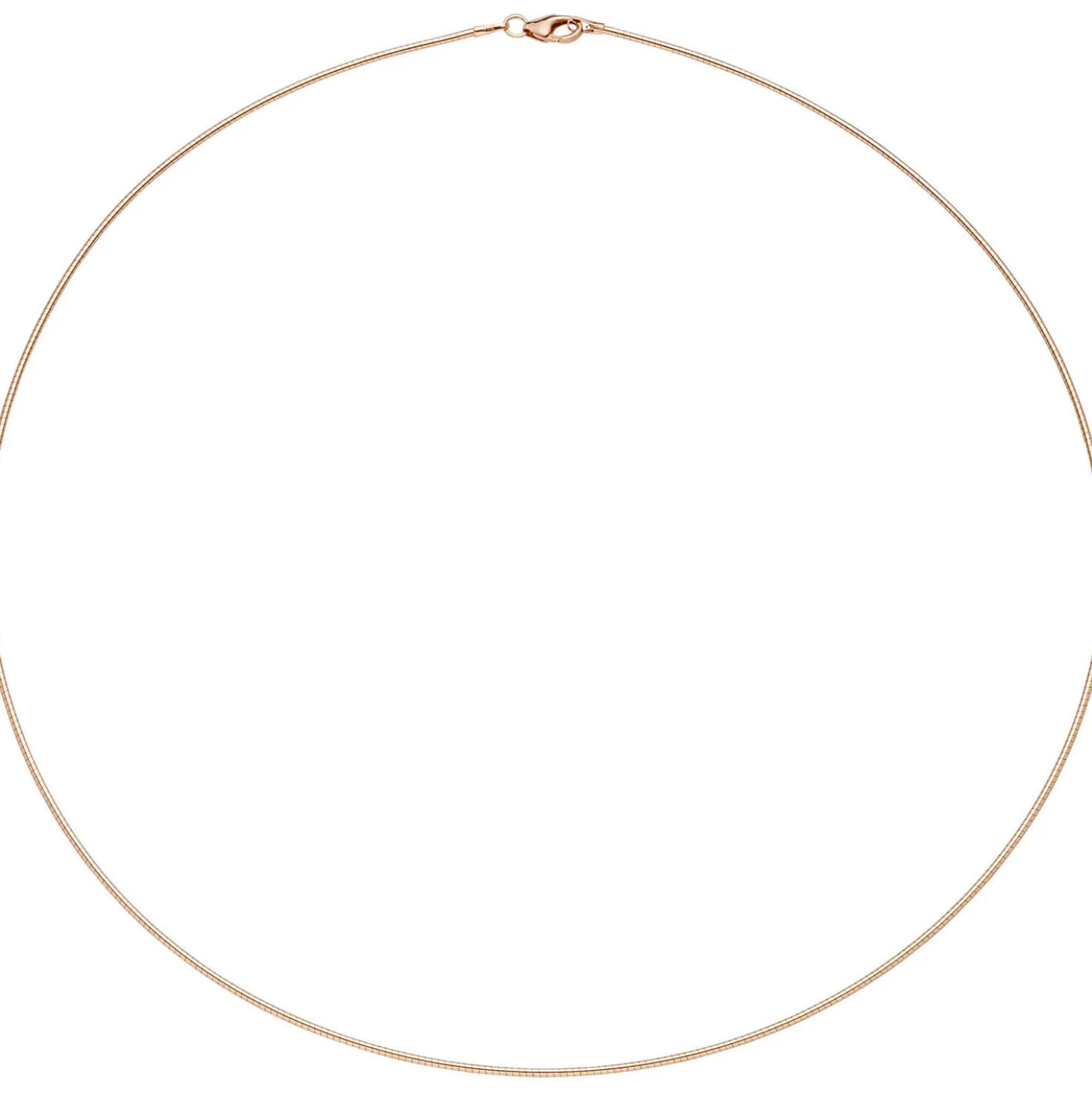 1,1mm Halsreif Omegareif aus 925 Silber rotgold vergoldet 42cm Halsschmuck