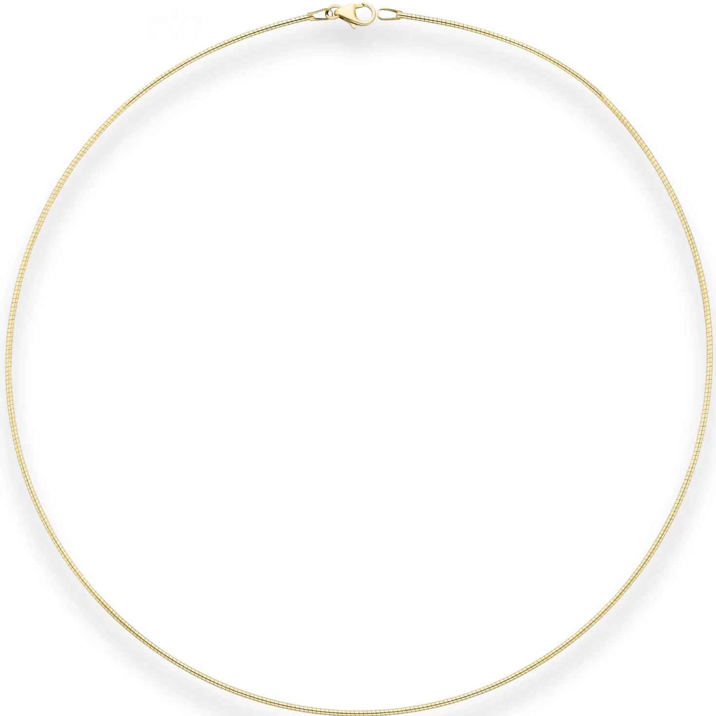 1,2mm Halsreif Omegareif Halskette aus 375 Gold Gelbgold 40cm