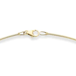 1,2mm Halsreif Omegareif Halskette aus 375 Gold Gelbgold 40cm