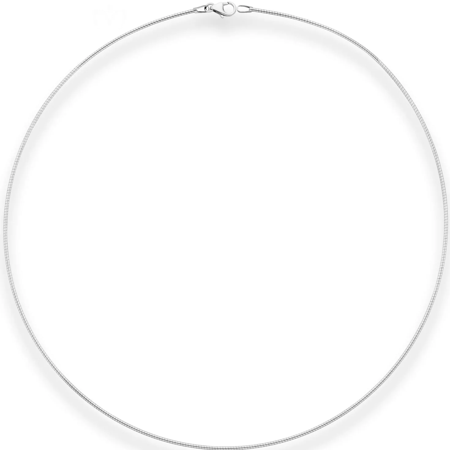 1,2mm Halsreif Omegareif Halskette aus 333 Gold Weißgold 45cm