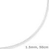 1,5mm Halsreif Omegareif Halskette aus 925 Silber 50cm