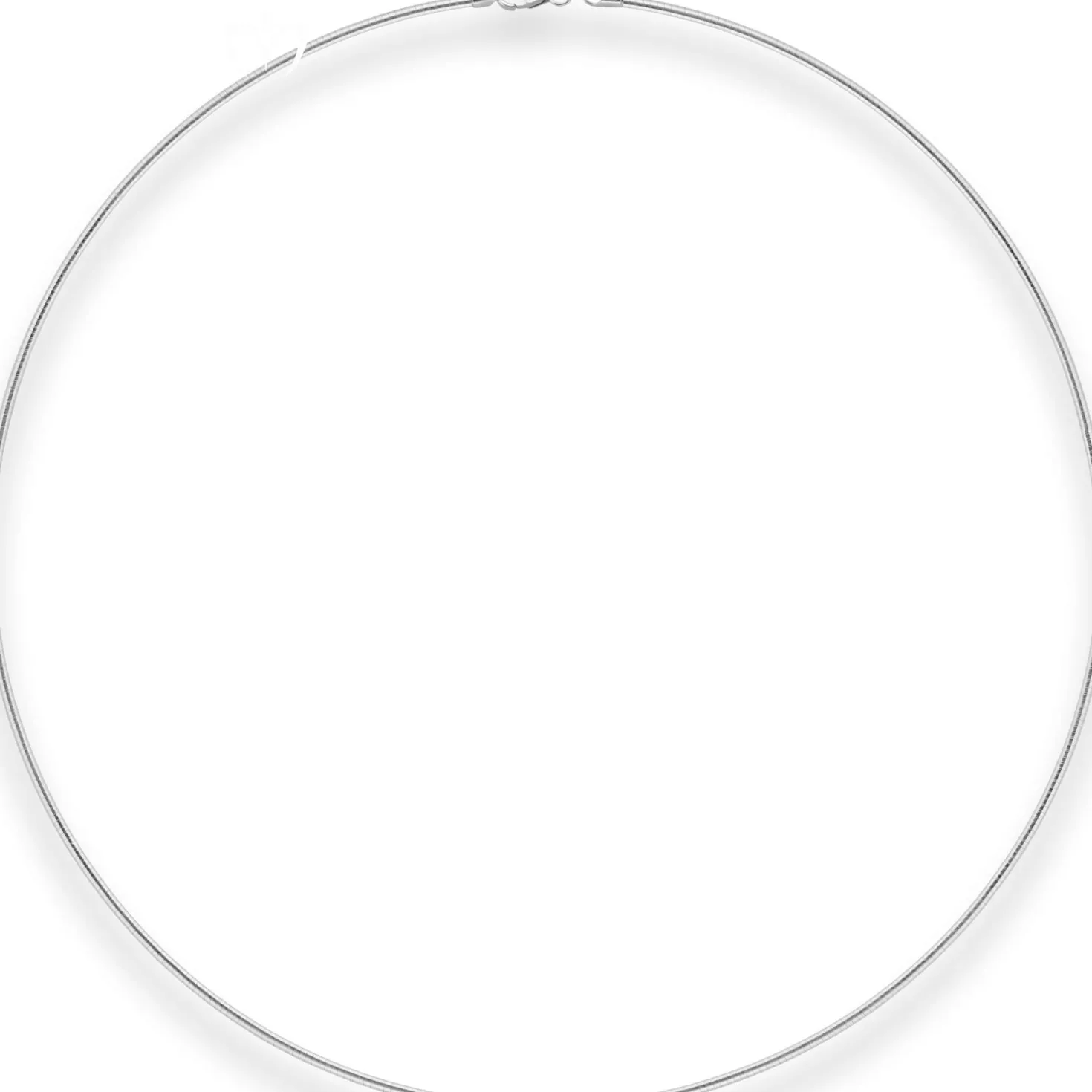 1,5mm Halsreif Omegareif Halskette aus 925 Silber 38cm