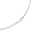 1,5mm Halsreif Omegareif Halskette aus 925 Silber rhodiniert 45cm