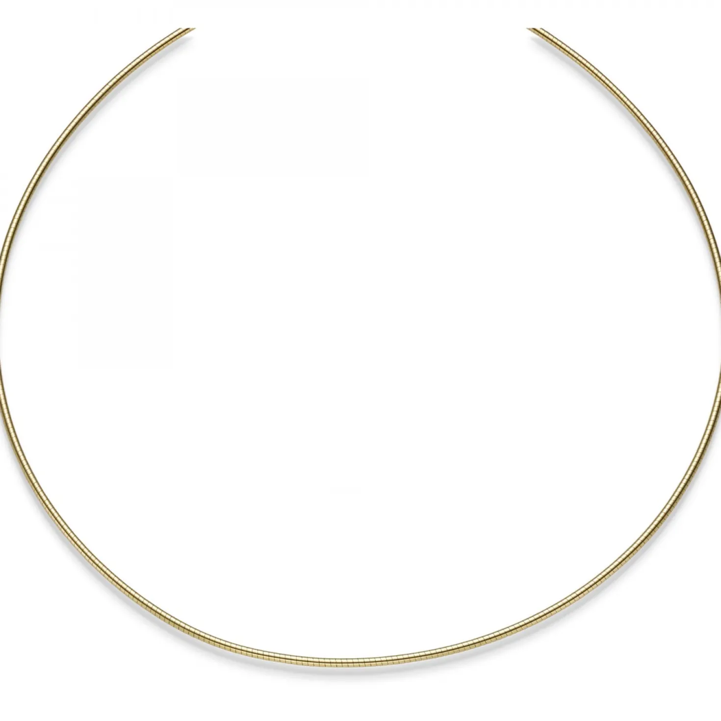 1,5mm Halsreif Omegareif Omegakette Collier 750 Gold Gelbgold 45cm abschraubbar