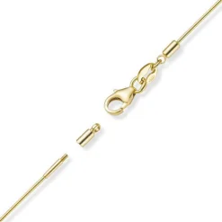 1,5mm Halsreif Omegareif Omegakette Collier 585 Gold Gelbgold 50cm abschraubbar