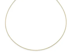 1,2mm Halsreif Omegareif Omegakette Collier 585 Gold Gelbgold, rund, 50cm