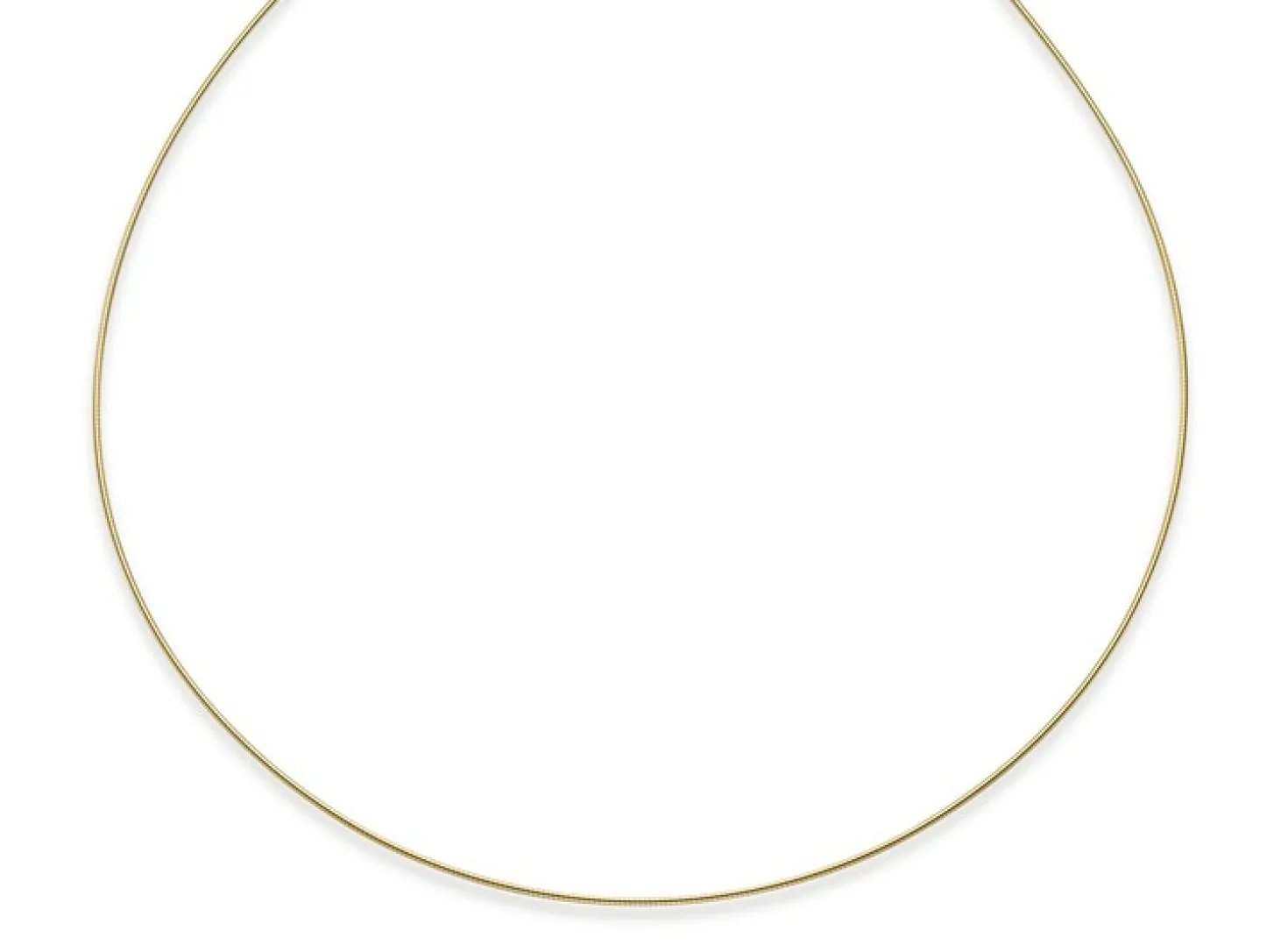 1,2mm Halsreif Omegareif Omegakette Collier 585 Gold Gelbgold, rund, 50cm