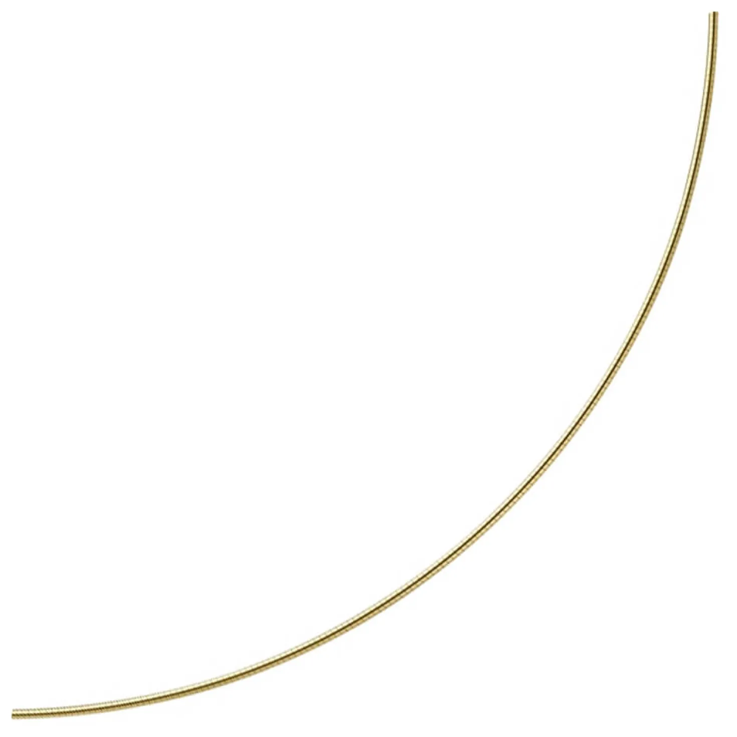 1,2mm Halsreif Omegareif Omegakette Collier 750 Gold Gelbgold, rund, 45cm