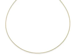 1,2mm Halsreif Omegareif Omegakette Collier 750 Gold Gelbgold, rund, 45cm