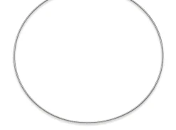 1,6mm Halsreif Omegareif Omegakette Collier 585 Gold Weißgold, rund, 50cm