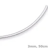3mm Halsreif Omegareif Omegakette flach 750 Gold Weißgold Goldkette 50cm