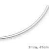 3mm Halsreif Omegareif Omegakette flach 585 Gold Weißgold Goldkette 50cm Damen