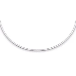 3mm Halsreif Omegareif Omegakette flach 585 Gold Weißgold Goldkette 50cm Damen