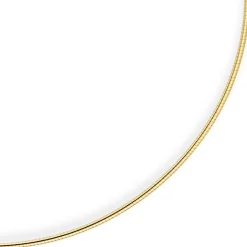 1,6mm Halsreif Omegareif Omegakette, 750 Gold Gelbgold, Goldkette, 45cm