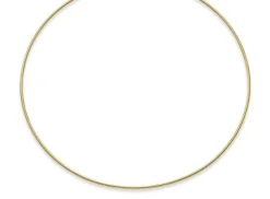 1,6mm Halsreif Omegareif Omegakette, 750 Gold Gelbgold, Goldkette, 45cm