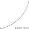 1,2mm Halsreif Omegareif Omegakette, 585 Gold Weißgold, Goldkette 42cm