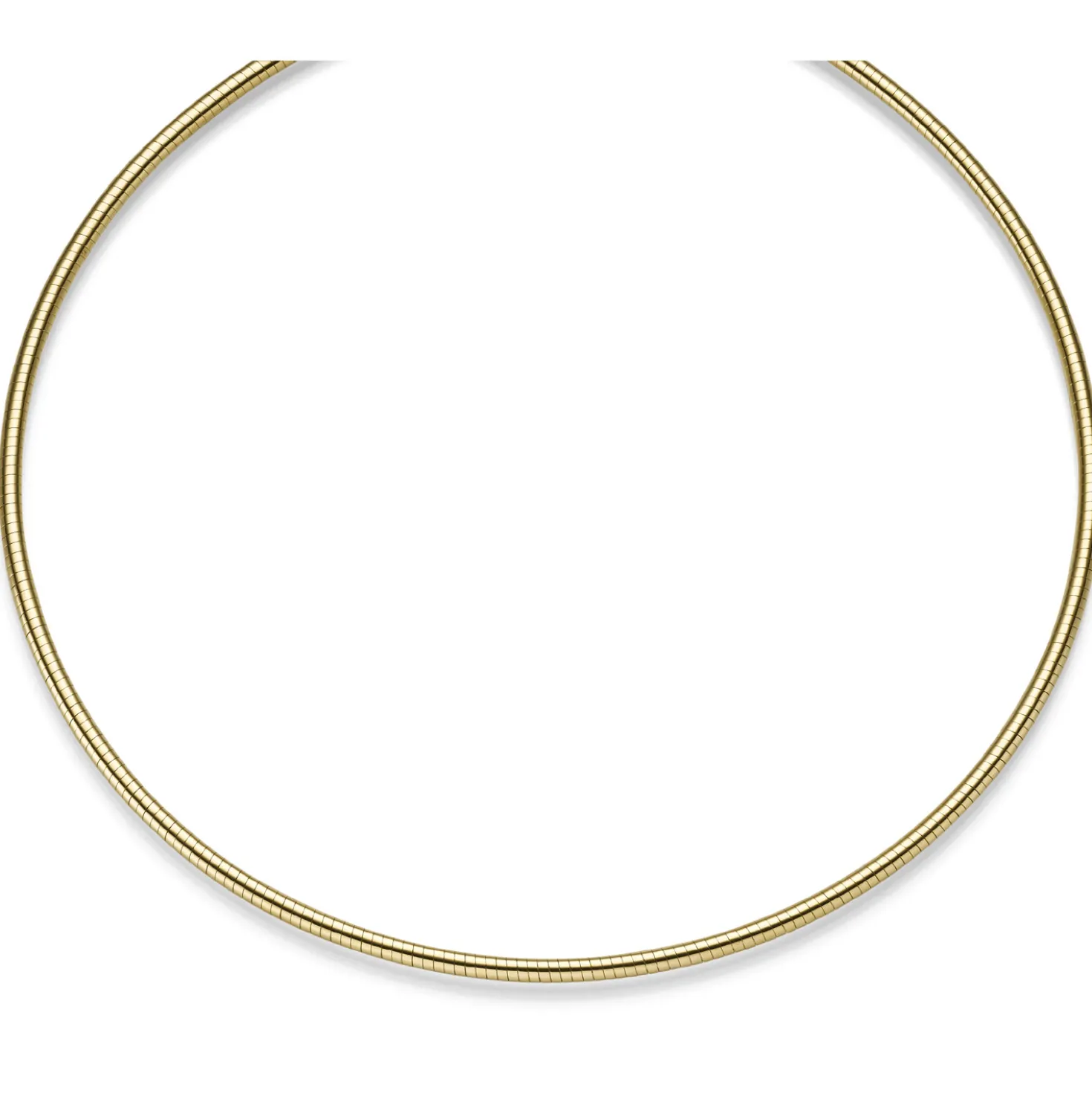 2,5mm Halsreif Omegareif rund Kette Halskette Collier aus 585 Gold Gelbgold 45cm