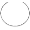 2,5mm Halsreif Omegareif rund Kette Halskette Collier aus 585 Gold Weißgold 45cm