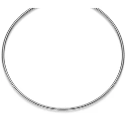 2,5mm Halsreif Omegareif rund Kette Halskette Collier aus 585 Gold Weißgold 45cm