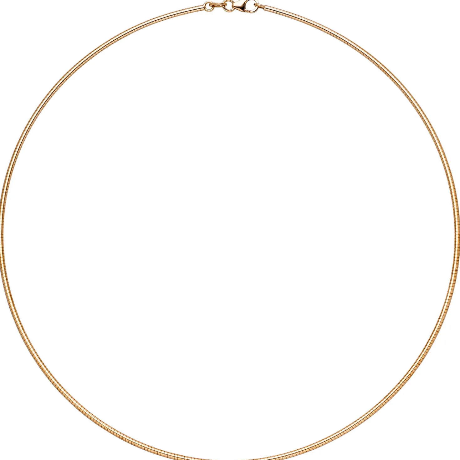 1,8mm Halsreif Reif Collier 14Kt 585 Gold Rotgold, 45cm