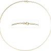 2mm Halsreif Reif Kette, 333 Gold Gelbgold, flach, 45cm