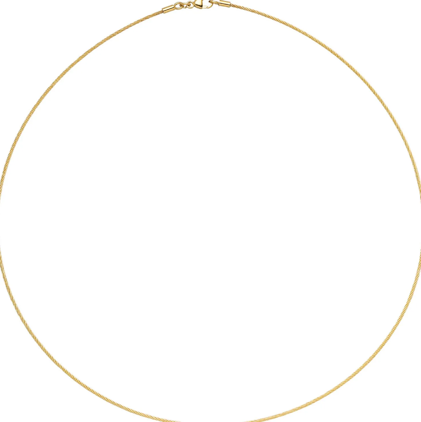 1.1mm Halsreif Reif Kette rund, 750 Gold Gelbgold, 50cm