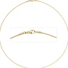 1.1mm Halsreif Reif Kette rund, 750 Gold Gelbgold, 45cm