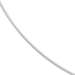 1.2mm Halsreif Reif Kette rund, 585 Weißgold Gold, 42cm
