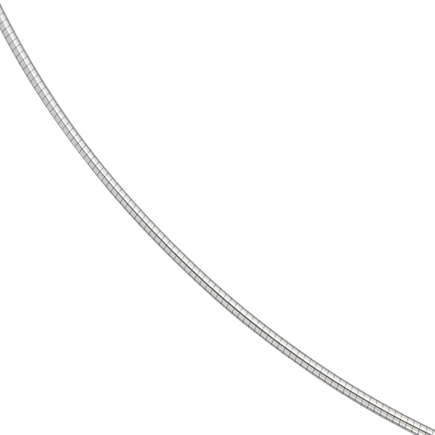 1.2mm Halsreif Reif Kette rund, 585 Weißgold Gold, 42cm