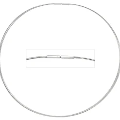 1,3mm Halsreif 5-reihige Halskette aus Edelstahl Edelstahlkette Halsschmuck 45cm