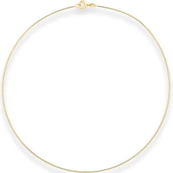 0,8mm Halsreif Tondakette Collier Omegareif Halskette aus 585 Gold Gelbgold 42cm