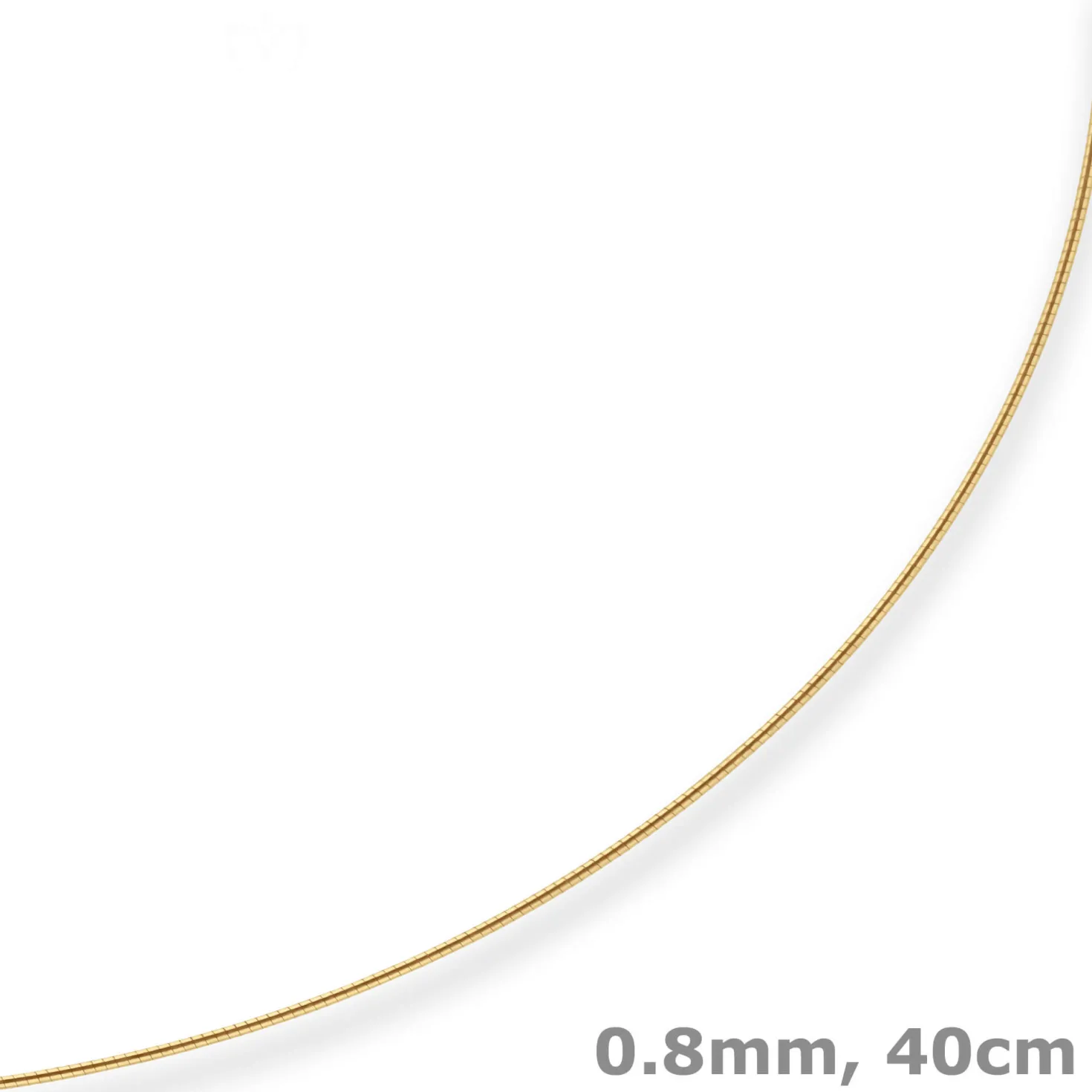 0,8mm Halsreif Tondakette Collier Omegareif Halskette aus 375 Gold Gelbgold 40cm