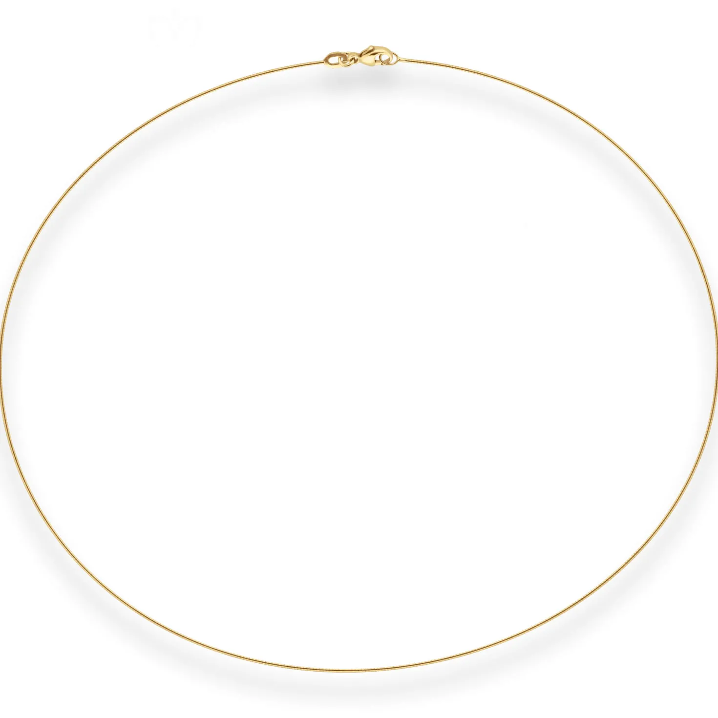 0,8mm Halsreif Tondakette Collier Omegareif Halskette aus 375 Gold Gelbgold 40cm