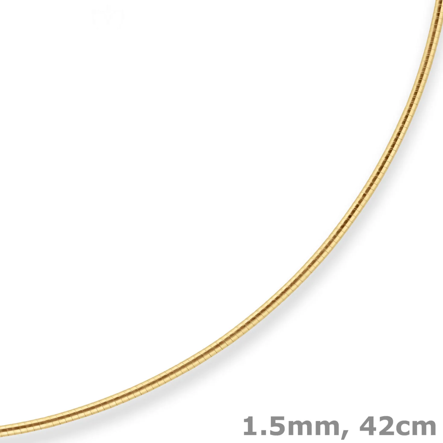 1,5mm Halsreif Tondakette Collier Omegareif Halskette aus 333 Gold Gelbgold 42cm