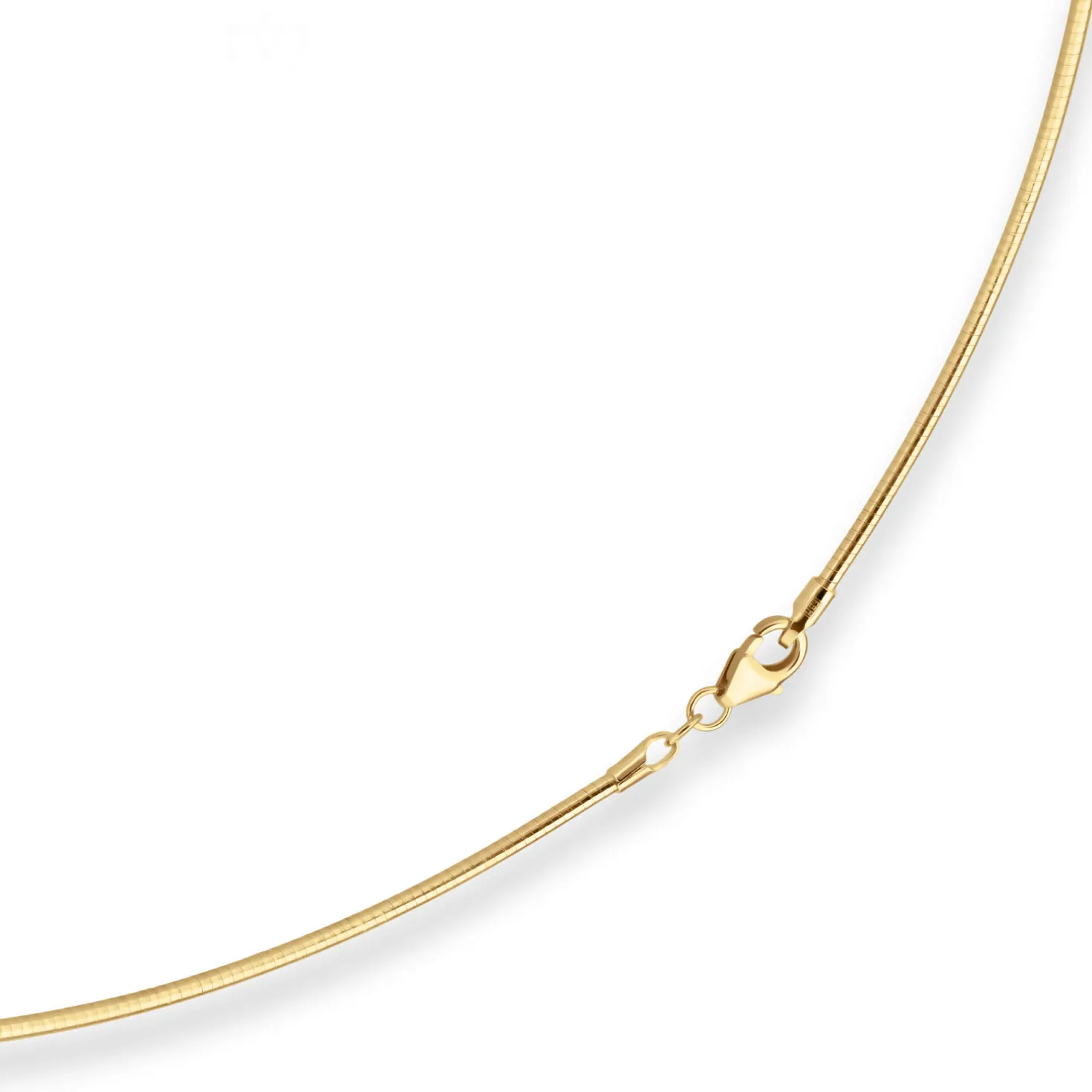 1,5mm Halsreif Tondakette Collier Omegareif Halskette aus 333 Gold Gelbgold 42cm