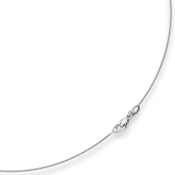 0,8mm Halsreif Tondakette Kette Collier Omegareif aus 750 Gold Weißgold 40cm