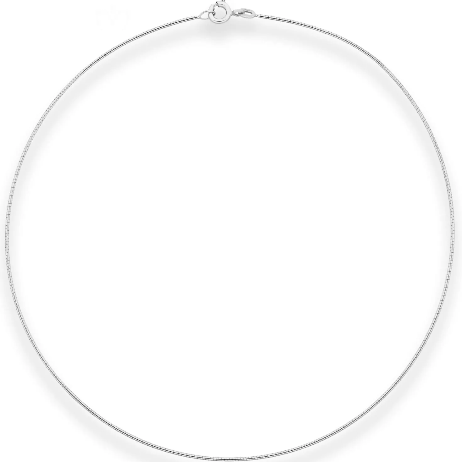 0,8mm Halsreif Tondakette Kette Collier Omegareif aus 375 Gold Weißgold 45cm