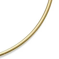 2,5mm Halsreif Wendeomegareif Collier flach, 750 Gold Gelbgold & Weißgold 50cm