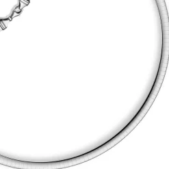 4mm Halsreif Wendeomegareif Collier flach 750 Gold Gelbgold & Weißgold 50cm Damen