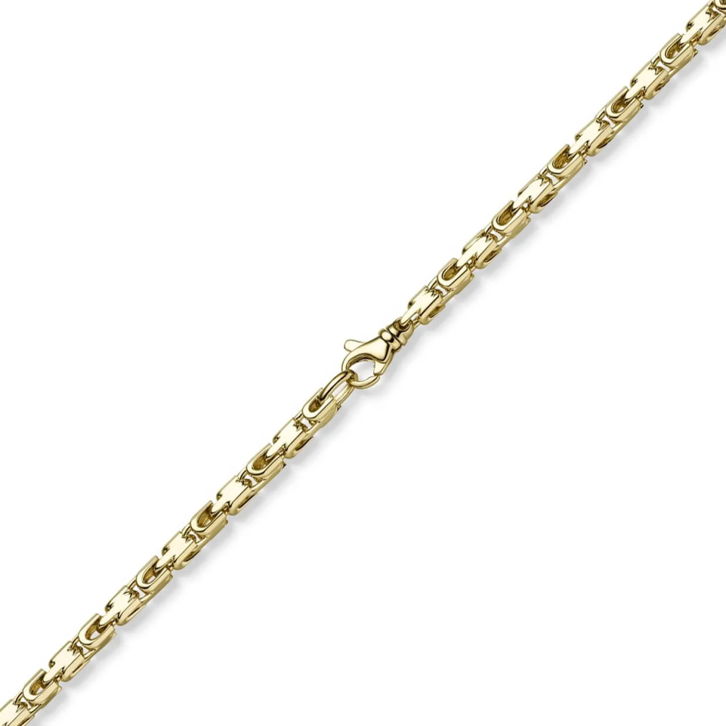 4,5mm Herren Armband Armschmuck Armkette aus 585 Gold Gelbgold 21cm