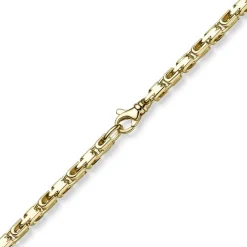4,5mm Herren Kette Halsschmuck Halskette aus 750 Gold Gelbgold 65cm